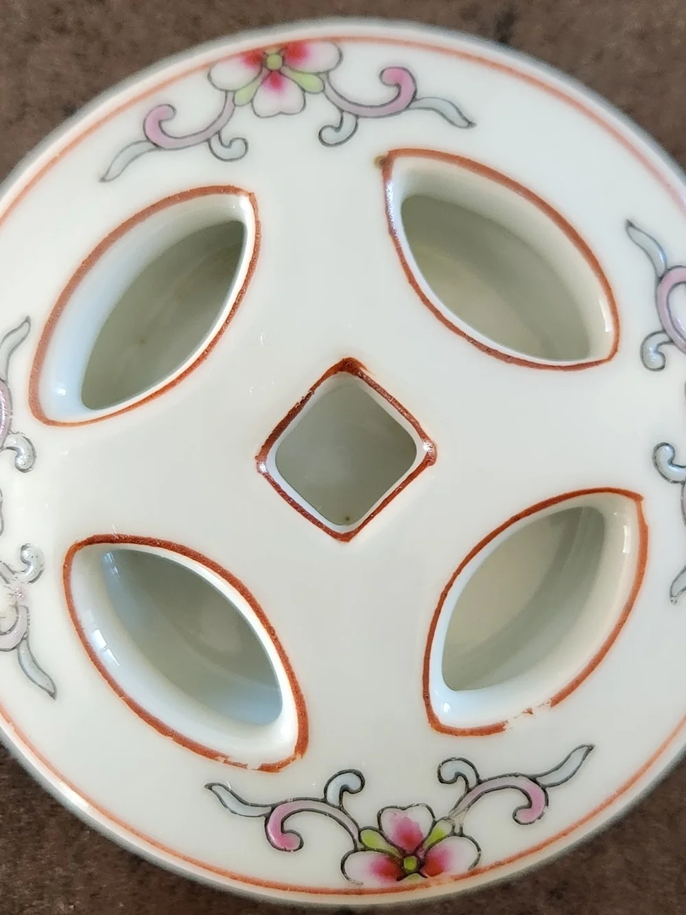 Vintage Chinese Porcelain Ginger Jar Hand-painted Famille Rose Floral Design